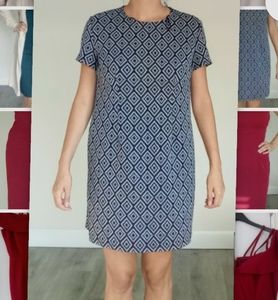 Mini dress, diamond pattern, black. Size M